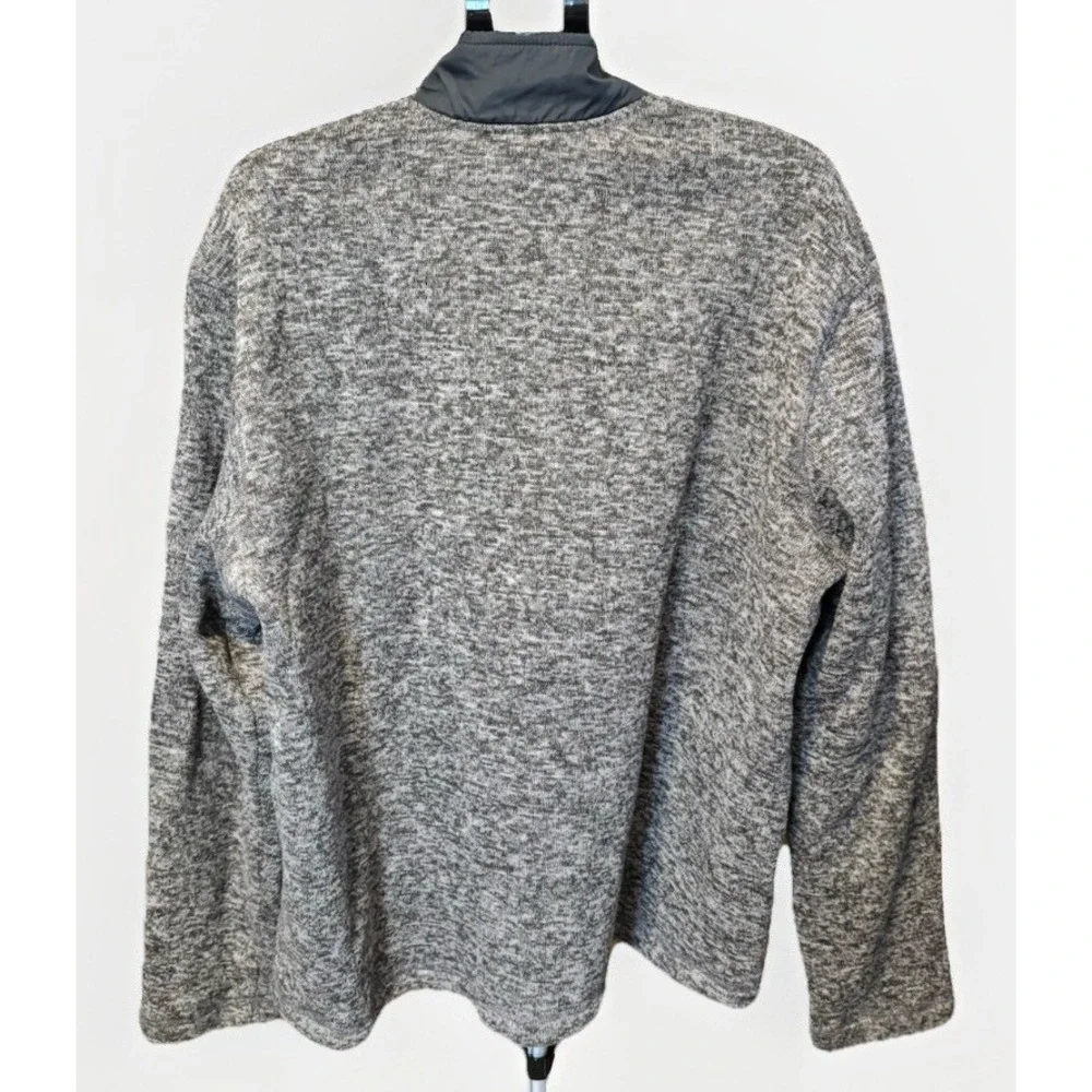 Eddie Bauer Sweater Men 2XL Gray 1/4‎ Zip Hiking Fleece Outdoors Gorpcore
